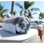 product_image_name-Generic-Cabana Style Cotton Beach Towel, Bath Towel - Grey, White-2