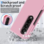 product_image_name-Generic-Samsung Galaxy Z Fold3 5G, Slim Phone Case for Women Girls, Soft Gel Rubber Ultra Thin Anti-Scratch Design Protective Cover -Pink-3