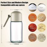 product_image_name-Generic-Glass Salt Pepper Shaker Dispenser Seasoning Bottle Measuring Salt Shaker with Brush Each Press 0.5g  Suitable for Home Picnic Cooking Camping 180ml-5