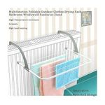 product_image_name-Generic-Over Radiator Airer 5 Bars – Over Door Clothes Airer Adjustable Folding Radiator Drying Rack for Towels & Laundry, Space Saving Cloth Drying Rack, Doors Balcony, Window 3 Meters Hanging Space Indoor/Outdoor Dryer Rustproof Coating-3