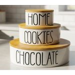 product_image_name-Generic-3-Piece Ceramic Bowls with Airtight Bamboo Lids , Stylish Kitchen Storage & Serving Set-1