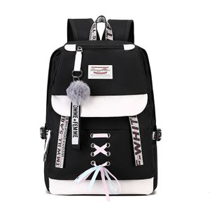  Hey Yoo Backpack for Girls Bookbag Cute School Bag College  Middle High Elementary School Backpack for Teen Girls (Black)