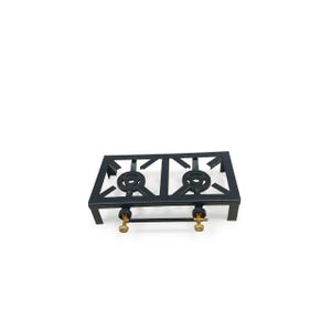 China Factory Made Heavy-Duty Double Burner Commercial Cast Iron Gas Stove