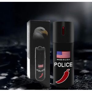 Aerosol canister 60mls with chili-based irritant for personal safety and protection.