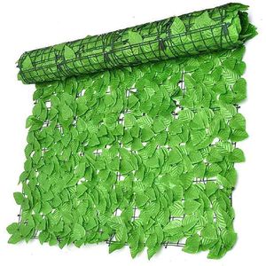 1pc Artificial Leaf Fence Green Dill Artificial Fence Net Balcony Courtyard Decoration Artificial Plants 3Metres Length And 1Metre Width 
