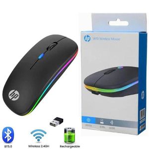Hp W10 Bluetooth & Wireless Dual Mode Mouse – Rechargeable, RGB Light, 2.4GHz + Bluetooth