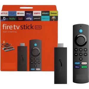 Amazon Fire TV Stick Lite, Full HD Streaming Device, Alexa Voice Remote ,2nd Gen, Dolby Audio, HDMI-Compatible, Stream Netflix, YouTube, Prime Video, Apple TV+ for TV, Projector, Monitor