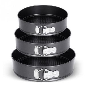 Set Of 3 Round Non-stick Baking Mould Pans - Black