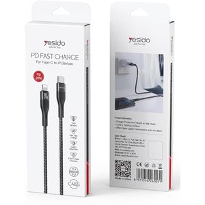 Yesido CA156 USB-C to USB-C charging cable with 60W power delivery.  Type-C to Type-C 60W Data Cable