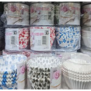 Paper cupcakes 100pcs - multicolor 