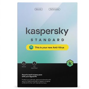 Kaspersky Standard – 3 Devices, 1 Year Subscription. 3 users antivirus 