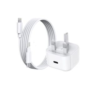 IPhone 25w USB-C FAST CHARGING Power Adapter With A White Cable