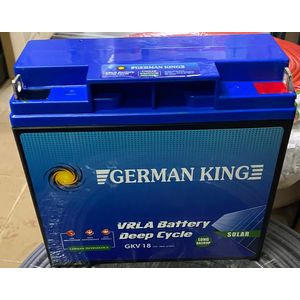 12 volts 18 Amps German king Solar ups battery / VRLA Deep Cycle Battery/ blue -black 