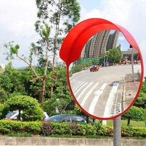 Blind Spot Mirror Sidewalk Convex Safety Mirror,60Cm Plastic Wide-Angle Lens Shatterproof Traffic Mirror Large Intersection Turning Mirror/60Cm