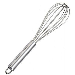 Small Handheld Stainless Steel Egg Whisk Mixer - Silver
