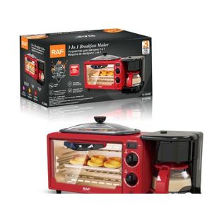 RAF 3 In1 Multifunctional Breakfast Maker-Red/Black