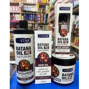 Bundle of Star Batana Oil Pro Natural, Shampoo, Hair Oil, Hair Mask and Hair Serum