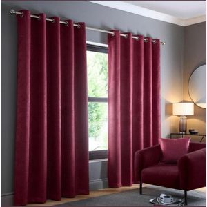 3pcs Plain Curtains - Maroon