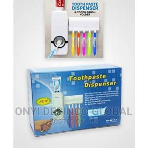 Wall Mounted Toothbrush Holder And Toothpaste Dispenser - White