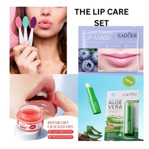 SADOER The Lipcare 4Set(Lip  Brush, Lip Scrub,Lip Mask And Hydrating lip balm)