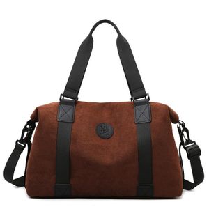 Travel Bag/Gym Sports Duffel Bag -Grey/Reddish Brown/Black