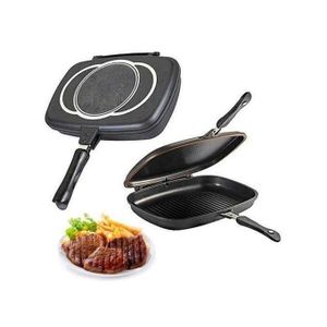 Sayona Die Casting Double Grill Pan - Black