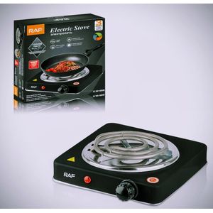 RAF Single Burner Coil Hot Plate  1000W - Black