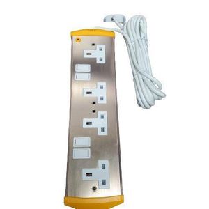 G & T Metallic Extension Cable Heavy Duty 4ways Sockets, Durable & Safe .