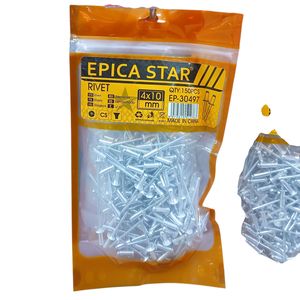 Epica Star 150pcs 4x10mm aluminum blind rivets, 