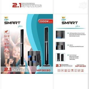Smart Plus Tall Tower Home Theater Speaker Woofer System - Black