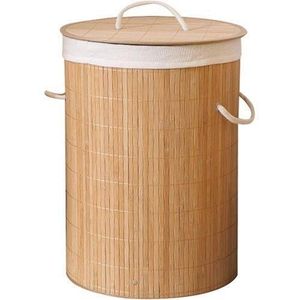 Natural Bamboo Laundry Hamper / Storage Basket with Lid