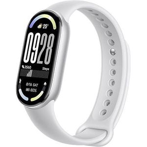  Xiaomi Smart Band 10, 1.72''AMOLED Narrow-edge Quadrilateral Display, Professional Workout Analysis, Up to 21-days Battery Life - Glacier Silver