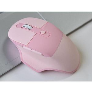 2.4G Dual-Mode Wireless Mouse, with Both Bluetooth and USB-Receiver-Pink