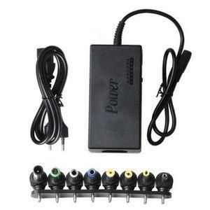Universal 96Watts Power Adapter Supply Charger Adapter for PC Laptop Notebook Adjustable Voltage & 8 Interchangeable Tips-Black