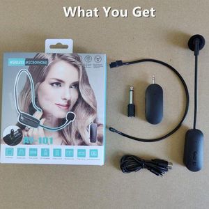 Rechargeable Wireless Microphone Loudspeaker Interview Teaching Wearable Headset 2.4G Wireless Microphone