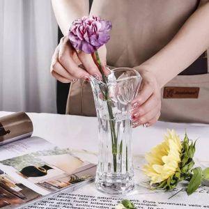 Small Glass Flower Vase-Gray