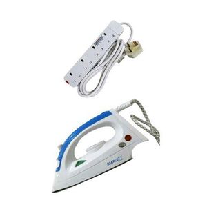 Scarlett Flat Iron & Power King Extension Cable - Silver , White