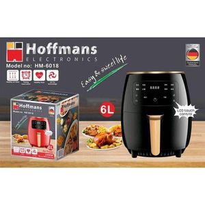 Hoffmans HM 6018, Touch Screen Air Fryer 6 Ltr - Black