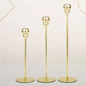  3 Pieces Of Metal Candle Holders Candlesticks Candle Decoration for Romantic Dinner Wedding, Church, Fall, Holiday, Bedroom, Birthday Party, Winecup Shape Golden 