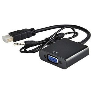 HDMI To VGA With Audio Pin Converter Cable-Black