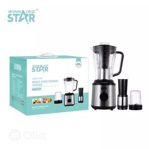 WINNING STAR 3 In 1 Multifunctional Fruits Electric Blender-Silver/Black