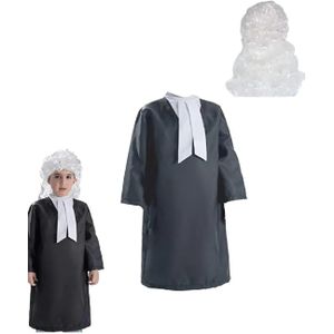 3-7Years Judge Costume with Wig For Kids