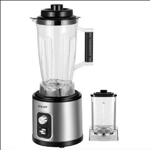 Sokany 3Litre Jar 2 In 1 Blender 0.8L Grinder With Unbreakable Jars 3 Speeds 6600W Juicer Extractor- Multicolor