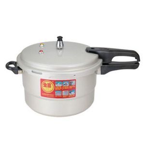 24CM  7L Aluminum Pressure Cooker With Steamer - Silver