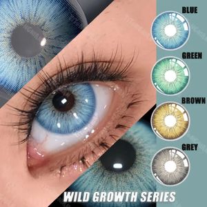 Gray Colored Contact Lens Kit With Lenses, Tweezers, Eye Drops & Lens Solution