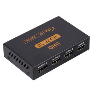 4K HDMI Splitter 1x4 – 1 Input to 4 Outputs UHD 4Kx2K HDMI Splitter with 4K@60Hz, 3D Support & Power Adapter for TV, Monitor & Projector