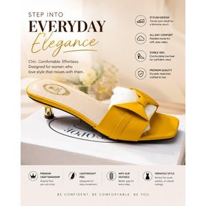 Golden Kello Original chic mustard yellow women's slide sandals