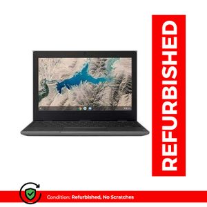 Lenovo 100e Refurbished Laptop, 4th Gen, 128GB SSD EMMC, 4GB RAM, WiFi - HDMI - 720p Camera - Bluetooth Black  (6 Months WRTY) Small & Slim  Plus Free Pouch