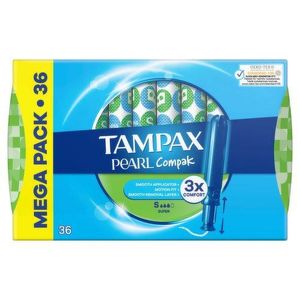 Tampax Pearl Compak Super, 36 Tampons  Per Pack