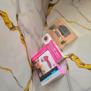 Drm 5-in-1 Facial Brush Cleanser, Derma Roller, Gua Sha & Jade Roller - kit